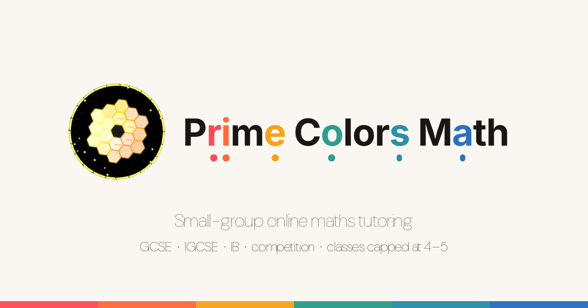Prime Colous Prime Colors Math — Small-Group Online Maths Tutoring